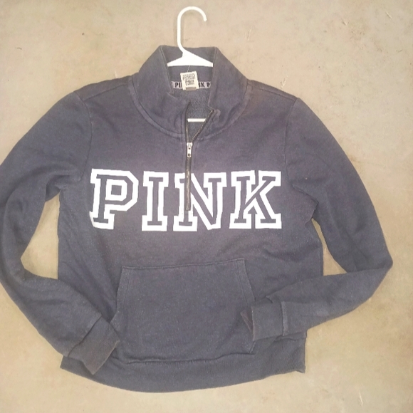 VICTORIA'S SECRET PINK MEDIUM MED M LOGO DISTRESSED SWEATSHIRT TOP SHIRT $68 - Picture 1 of 2